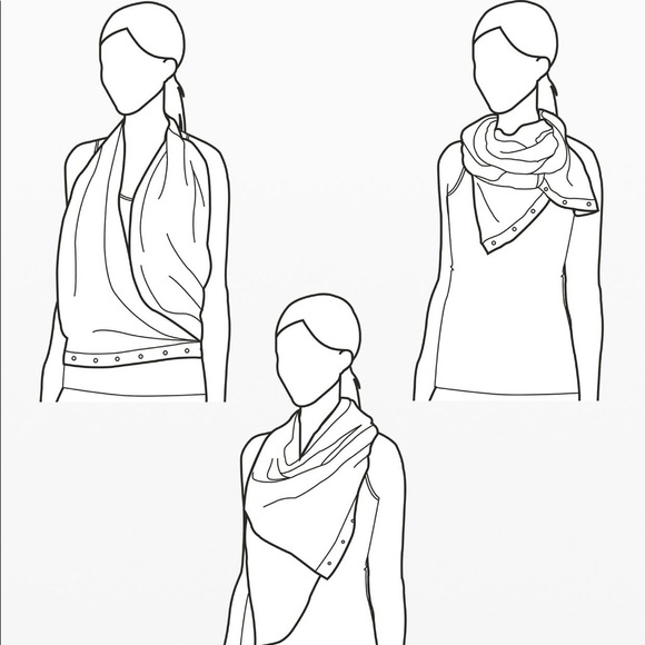 Lululemon Vinyasa scarf - black + purple - Picture 5 of 7